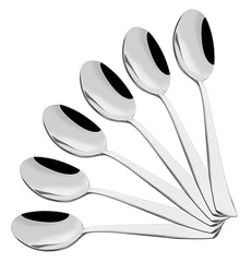 Heart Home Stainless Steel Cutlery Spoons Set with Plastic Handle, Set of 12 (Silver)-HS43HEARTH26196