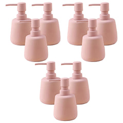 Kuber Industries Liquid Soap Dispenser | Handwash Soap Dispenser | Soap Dispenser for Wash Basin| Bathroom Dispenser Bottle | 9 Piece | Pack of 3 | 260 ml | JY00159PK | Pink