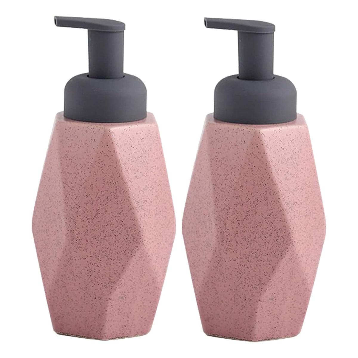 Kuber Industries Liquid Soap Dispenser | Handwash Soap Dispenser | Soap Dispenser for Wash Basin | Shampoo Dispenser Bottle | Bathroom Dispenser Bottle | Pack of 2 | JY00014 | 400 ml | Pink