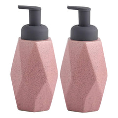 Kuber Industries Liquid Soap Dispenser | Handwash Soap Dispenser | Soap Dispenser for Wash Basin | Shampoo Dispenser Bottle | Bathroom Dispenser Bottle | Pack of 2 | JY00014 | 400 ml | Pink