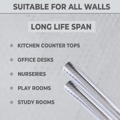 Kuber Industries Oil Proof Wallpaper for Walls | Artistic Pattern | Easy to Peel, Stick & Remove DIY Heat Resistant Wallpaper | Suitable on All Walls | Pack of 2 Roll,60 cm x 500 cm