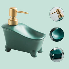 Urbane Home Liquid Soap Dispenser | Handwash Soap Dispenser | Soap Dispenser for Wash Basin | Shampoo Dispenser Bottle | Bathroom Dispenser Bottle | 350 ML | Green