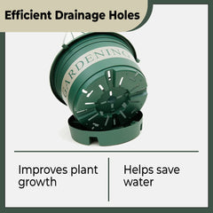 Homestic Flower Pot|Hanging Pots for Plants Balcony Railing|Small|Green