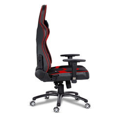 Heart Home Revolving Ergosmart PC Gaming Chairs with Wheels | Comes with Headrest, Lumbar Support Cushions & Footrest | Comfortable Chair for Long Sitting & Back Pain Relief | Black & Red