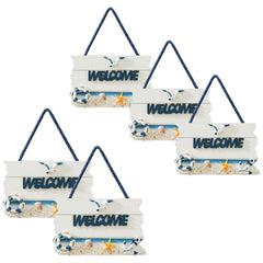 Kuber Industries Door Decor Panel|Wall Hanging Wooden Frame Board-Pack of 5 (White)