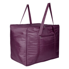 Heart Home Storage Attachi Bag | Parachute Travel Storage Bag | Underbed Storage Bag | Storage Organizer for Clothes | Zipper Closure Blanket Bag with Handle | Large | Maroon