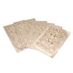 Kuber Industries Floral Design PVC 6 Piece Reversible Dining Table Place Mat Set - Gold