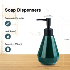 Kuber Industries Liquid Soap Dispenser|Handwash Soap Dispenser|Soap Dispenser for Wash Basin|Shampoo Dispenser Bottle|Bathroom Dispenser Bottle|3 Piece|250 ml|Gray
