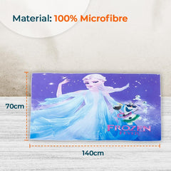 Kuber Industries Disney Frozen Microfiber Soft Kids Bath Towel-Pack of 5 (Sky Blue)