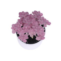 Kuber Industries Artificial Plants for Home D�cor|Natural Looking Indoor Fake Plants with Pot|Artificial Flowers for Decoration-Pack of 3 (Lavender)