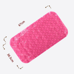 Homestic Bath Mat | PVC Bathroom Mat | Shower Bath Mat | Floor Tub Mat | Foot Massager Mat | Anti-Skid Shower Bathroom Mat | B-02D | Rose Red