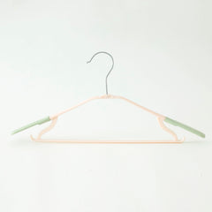 Homestic PP Cloth Hanger Set of 5 with Zinc Plated Steel Hook (Green)
