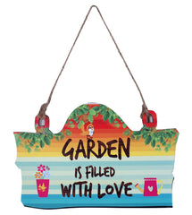 Heart Home Hanging Quote | Hanging Quotes | Quotes for Gardening | Gardening Quotes | Balcony Garden Quotes | Garden Is Filled With Love Quotes for Décor | Green