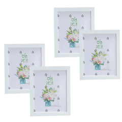 Kuber Industries Photo Frame For Home Décor|Use Horizontal & Vertical|Crystal Clear Glass|Perfect For Home, Office And Shop "21.8x26.9CM"-Pack of 3 (White)