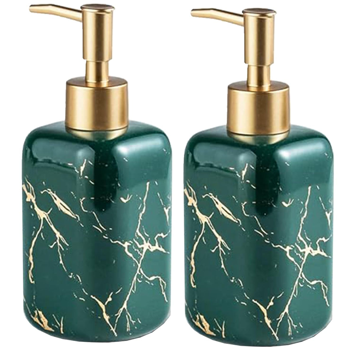 Kuber Industries Liquid Soap Dispenser | Handwash Soap Dispenser | Soap Dispenser for Wash Basin | Shampoo Dispenser Bottle | Bathroom Dispenser Bottle | Pack of 6 | 300 ml | Green
