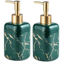 Kuber Industries Liquid Soap Dispenser | Handwash Soap Dispenser | Soap Dispenser for Wash Basin | Shampoo Dispenser Bottle | Bathroom Dispenser Bottle | Pack of 6 | 300 ml | Green