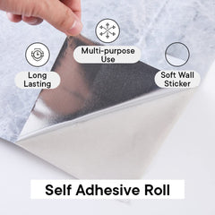 Kuber PET Wallpaper for Walls and Furniture of Living Room, and Bedroom I Self-Adhesive, Oilproof, and Waterproof I DIY Marble Design Wall Sticker I Pack of 1 Roll, 60cmx300cm