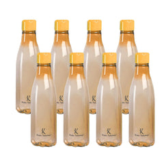 Kuber Industries BPA Free Plastic Water Bottles | Unbreakable, Leak Proof, 100% Food Grade Plastic | for Kids & Adults | Refrigerator Plastic Bottle Set of 4|Orange (Pack of 2)