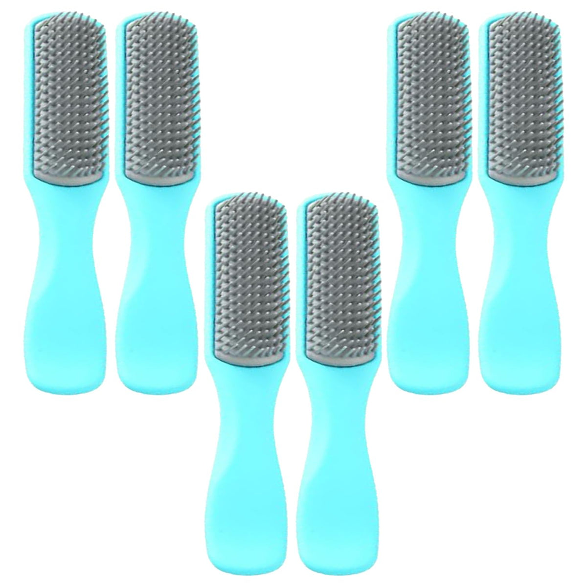 Kuber Industries Hair Brush | Flexible Bristles Brush | Hair Brush with Paddle | Straightens & Detangles Hair Brush | Suitable For All Hair Types | Pack of 6 | C19-BLE-S | Small | Blue