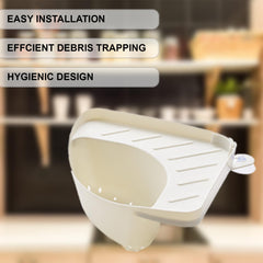 Kuber Industries Pack of 2 Kitchen Sink Stand | Food Strainer Stand for Kitchen | Vegetable-Fruit Drainer Holder | Sink Stopper Shifter for Kitchen | Multipupose Kitchen Sink Stand | TM20002WH | White