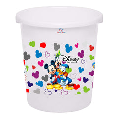 Heart Home Disney Team Mickey Print Plastic Dustbin/Garbage Bin/Waste Bin, 5 Liters (White) -HS_35_HEARTHS17340