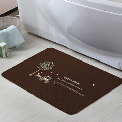 Heart Home Microfiber Door Mat for Porch/Kitchen/Bathroom/Laundry Room,Pack of 2 (Grey) 54HH3989.