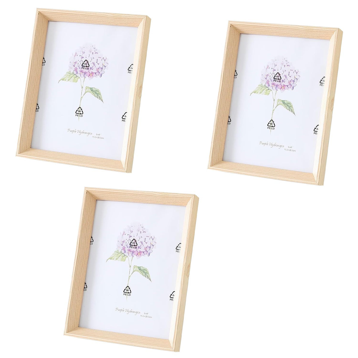 Kuber Industries Photo Frame For Home Décor|Use Horizontal & Vertical|Crystal Clear Glass|Perfect For Home, Office And Shop "16.7x21.8CM"-Pack of 3(Natural)