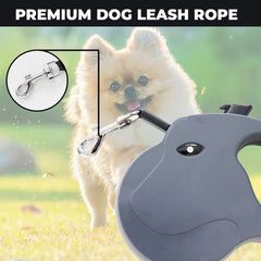 Kuber Industries Retractable Dog Leash|One Button Break with Safety Lock|Automatic & Non-Slip Handle|WINDOG-1092|Soft Padded Handle for Comfort Grip|Pet Training & Walking Accessory|Grey (Pack of 6)