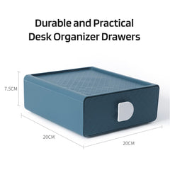 Kuber Industries (Set of 6) Mini Storage Box Drawer Organizer For Toys, Medicine Utility, Baby & Kids Items - Green & Blue Color