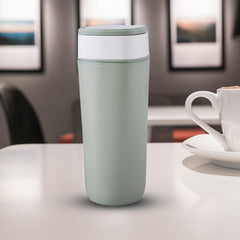 Urbane Home Anti-Fall Insulated Coffee Tumbler with Suction Bottom | Leak-Proof Stainless Steel Tumbler | Coffee Tumbler with Lid and Handle | 480 ML | Green