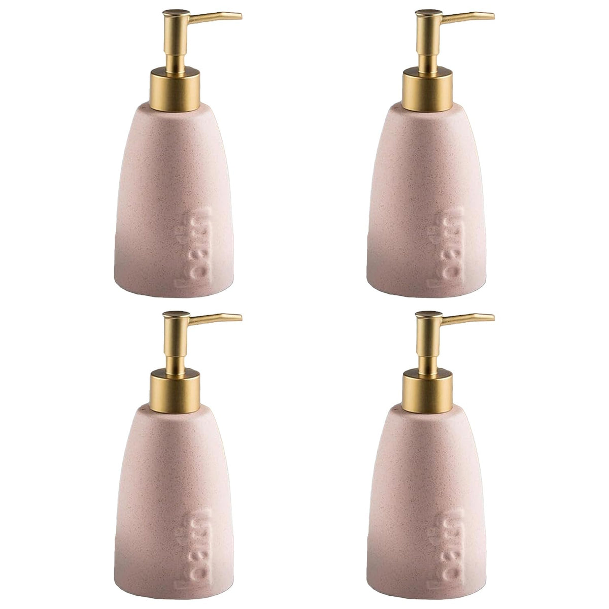 Kuber Industries Liquid Soap Dispenser | Handwash Soap Dispenser | Soap Dispenser for Wash Basin | Shampoo Dispenser Bottle | Bathroom Dispenser Bottle | Pack of 4 | ZX044PK | 320 ml | Pink