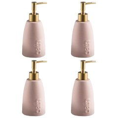Kuber Industries Liquid Soap Dispenser | Handwash Soap Dispenser | Soap Dispenser for Wash Basin | Shampoo Dispenser Bottle | Bathroom Dispenser Bottle | Pack of 4 | ZX044PK | 320 ml | Pink
