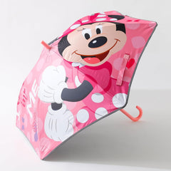 Kuber Industries Disney Minnie Print Umbrella For Kids|Automatic Umbrella For Rain-Pack of 3 (Pink)