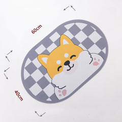 Kuber Industries Bath Mat | PVC Bathroom Mat | Shower Bath Mat | Floor Tub Mat | Diatom Mud Oval Mat | Anti-Skid Shower Bathroom Mat | CF-220819 | Multi