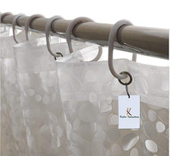 Kuber Industries Polyvinyl Chloride Shower Curtain,(PVC) Transparent, 1 Piece Curtain and 8 Pieces Rings | Plastic Shower Curtain