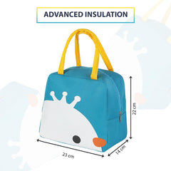 Kuber Industries Pack of 4 Lunch Bag | Lunch Bag for Office | Lunch Bag for College | Reusable Lunch Bag | Lunch Bag for Adults | Tiffin Lunch Bag with Handle | Printed | LYN11-TQE | Turquoise