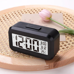 Kuber Industries ABS Battery Oprated Loud Digital Alarm Clock|Desk, Table Clock|Alarm Clock for Heavy Sleepers-Pack of 5 (Black)