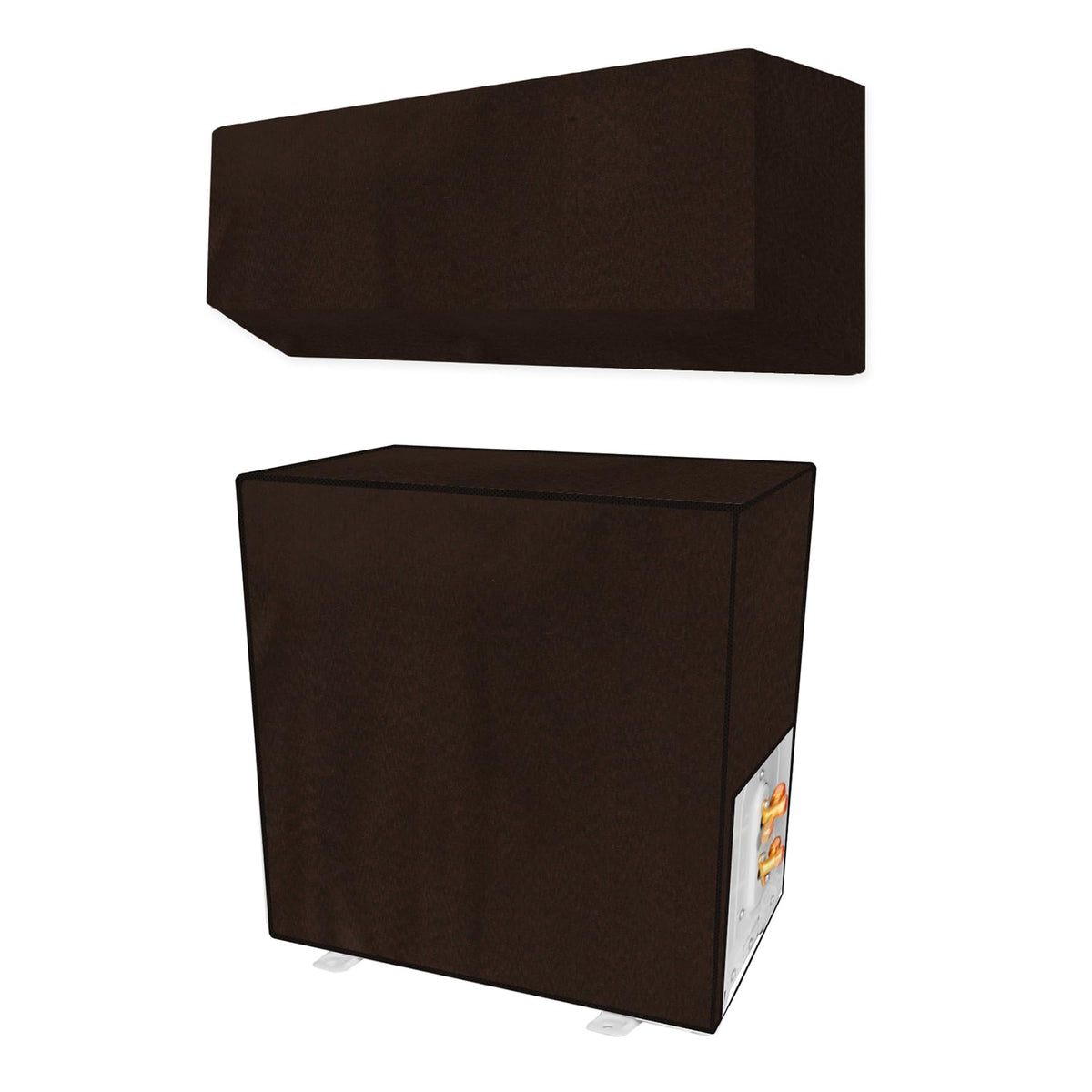 Heart Home Split AC Cover | PVC Plain AC Cover | Outdoor Condenser AC Cover | AC Cover for Indoor & Outdoor | AC Cover for Dust Protection | 1.5 Ton Ac Cover | Brown