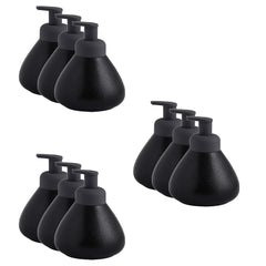 Kuber Industries Liquid Soap Dispenser | Handwash Soap Dispenser | Soap Dispenser for Wash Basin | Shampoo Dispenser Bottle | Bathroom Dispenser Bottle | 9 Piece | Pack of 3 | 360 ml | JY00019 | Black