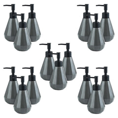 Kuber Industries Liquid Soap Dispenser | Handwash Soap Dispenser | Soap Dispenser for Wash Basin | Shampoo Dispenser Bottle | Bathroom Dispenser Bottle | 15 Piece | Pack of 5 | 250 ml | Gray