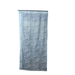 Kuber Industries PVC Floral Shower Curtain (SHOWER109, 7ft, Blue, Standard)