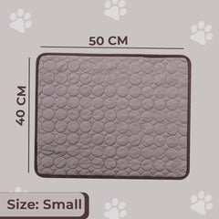 Kuber Industries Rectangular Dog & Cat Bed|Premium Cool Ice Silk with Polyester With Bottom Mesh|MultiUtility Self-Cooling Pad For Dog & Cat|Light-weight & Durable Dog Bed|ZQCJ001C-S|Coffee(Pack Of 4)