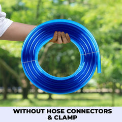 Kuber Industries PVC Water Pipe 15 Meter |Multi-Utility Water Pipe for Garden, Car Cleaning & Pet Washing|Light Weight, Kink Proof Proof & Portable Hose Pipe for Gardening| 15 Meter|Blue |