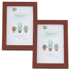 Kuber Industries Photo Frame For Home Décor|Use Horizontal & Vertical|Crystal Clear Glass|Perfect For Home, Office And Shop "11.6x16.7CM"-Pack of 2 (Brown)