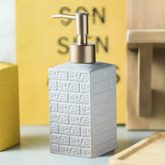 Kuber Industries Liquid Soap Dispenser | Handwash Soap Dispenser | Soap Dispenser for Wash Basin | Shampoo Dispenser Bottle | Bathroom Dispenser Bottle | 350 ML | White