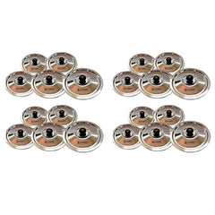 Kuber Industries Stainless Steel Multipurpose Lid with Knob | Sturdy Knob & Durable | Suitable for Pots, Pans, Kadhai, Tawa | Easy to Clean & Hold | Steel Cooking Lid Set of 5 (Pack of 6)