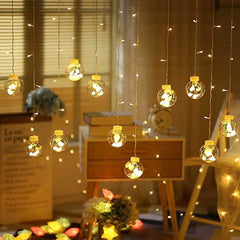 Kuber Industries Diwali Lights | Diwali String Light for Décor | Lights for Christmas | Lights for Navratri | Lights for Party | Lights for Indoor & Outdoor | Bulb Curtain Light 66 | Warm White