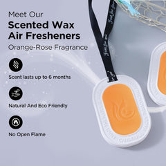 Heart Home Wax Air Wardrobe Freshener | Pack of 2 | Orange Fragrance | 45g Each -Lasts Up to 6 Months | Air Freshener for Home Drawer Closet Cars Wardrobe | Natural and Eco Friendly
