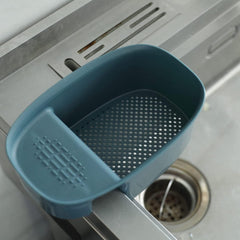 Homestic Pack of 4 Kitchen Organizer with Soap Holder|Premium PP|Durable & Sturdy|Multipurpose Bathroom Shelf|Smart Drainage Holes|TM21001|Blue