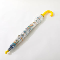 Kuber Industries Transparent Umbrella For Men & Women|Automatic Umbrella For Rain-Pack of 6 (Yellow)